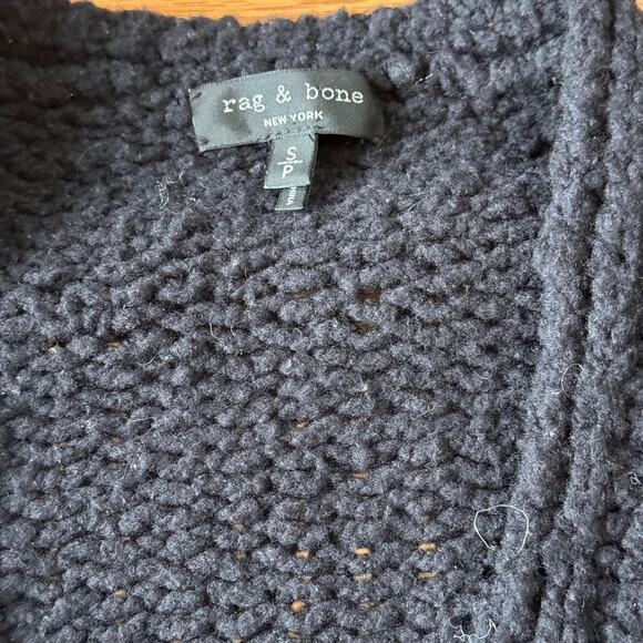 Rag & Bone black 100% merino wool sweater size small - Picture 4 of 8